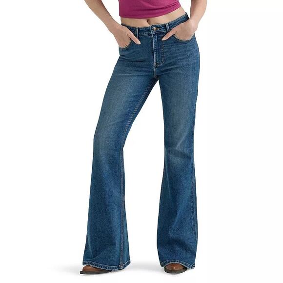Wrangler Fierce Flare – Jeans A Zampa D’elefante Con Vita Alta E Tessuto Elasticizzato, Perfetti Per Uno Stile Anni ‘70 Rivisitato